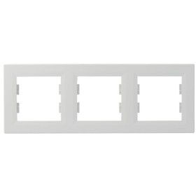 Рамка 3-местная горизонтальная белая Asfora, EPH5800321