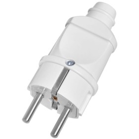 Однофазна вилка Delux (90015492) CT16 16А 3500Вт із заземленням (біла)