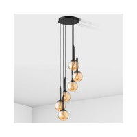 Люстра подвесная над столом, барной стойкой Imperium Light 449638.05.23 Spiral E14 6x40W IP20 Черная