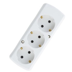 Колодка SEZ GN-370S S BI на 3 гнезда с заземлением белая