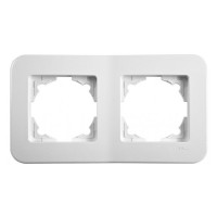 Рамка подвійна горизонтальна біла VIKO Rollina