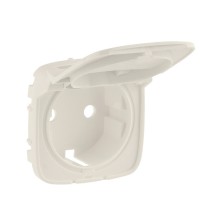 Панель розетки с з/к и крышкой Legrand Valena Allure слоновая кость