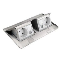 Лючок с выдвижным блоком Legrand 54012 6М (алюминий)