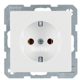 Розетка с з/к полярная белизна Berker Q.х