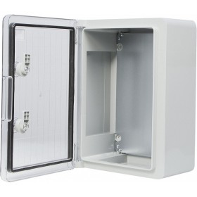 Ударостійкий корпус з АБС-пластику Аско-Укрем UBox 250x350x150мм (прозорі дверцята)