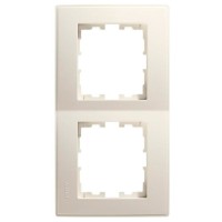Вертикальна подвійна рамка Lezard "Lesya" 705-0300-152 (кремова)
