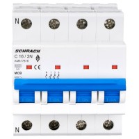 Автоматичний вимикач Schrack AM617816 6кА 16А 3P+N C