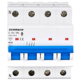 Автоматичний вимикач Schrack AM617816 6кА 16А 3P+N C