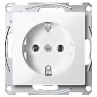 Механізм розетки SCHUKO з центр.платою полярно-білий 16А Merten, MTN2301-0319