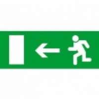Наклейка на светильник Delux «Выход налево» 235x150мм для REL801 и REL802 (90017039)