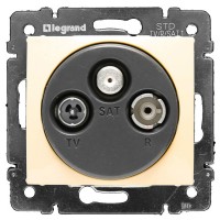 Механізм розетки TV-R-SAT Valena слонова кістка