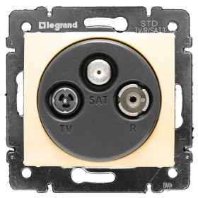 Механизм розетки TV-R-SAT Valena слоновая кость