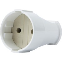 Штепсельне гніздо E.Next e.socket.001.10.white 10А без заземлення біла (p017001)