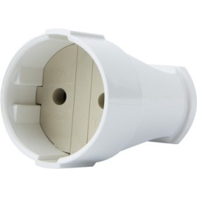 Штепсельне гніздо E.Next e.socket.001.10.white 10А без заземлення біла (p017001)