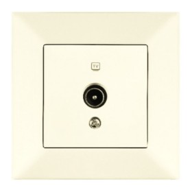 Розетка TV Meridian, 12 дБ, прохідна, кремовий