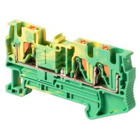 Наборная клеммная колодка заземления E.Next e.tc.z.din.spring.4.1-2 на DIN-рейке 3 контакта (s070018)