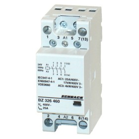 Модульний контактор Schrack BZ326460 24В AC 4НО 25А