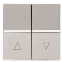 Вимикач жалюзі з фіксацією ABB Zenit 2CLA224410N1301 N2244.1 PL (срібло)