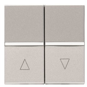 Вимикач жалюзі з фіксацією ABB Zenit 2CLA224410N1301 N2244.1 PL (срібло)