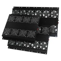 Вентиляторная панель для сервера Mirsan MR.FAN4AT.01 RAL 9005 с 4 вентиляторами (черная)