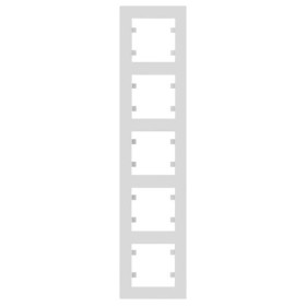 Вертикальна рамка п'ятимісна Hager WL5650 Lumina-Intense 5X (біла)