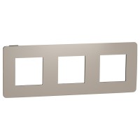 Трехпостовая рамка Schneider Electric NU280628 (песочный/антрацит)