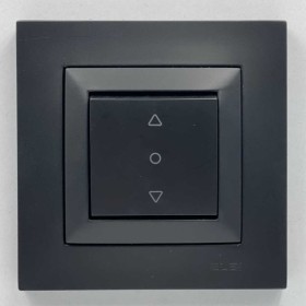 Выключатель EL-BI VEGA черный мат жалюзи 1кл 3-х поз. ( 609-014800-297 )