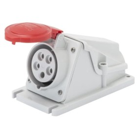 Стационарный разъем 90° GEWISS IP44 3P+N+T 32A 400В (GW62493)