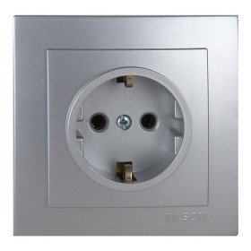 Розетка Nilson Touran срібло 1-на з заземленням ( 24131017 )