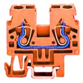 Проходная компакт-клемма Wago 870-912 DIN 15 (оранжевая)