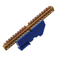 Изолированная шина TNSy «N» ШЛИ8х12-20 на DIN-рейку синяя (TNSy5500197)