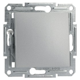 Вимикач 1-клавішний без рамки алюміній Asfora, EPH0100161