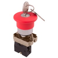 Кнопка грибок E.Next e.mb.bs142 1NC з ключем поворотна червона (p0810124)