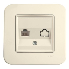 Розетка комп'ютерна кремова VIKO Rollina