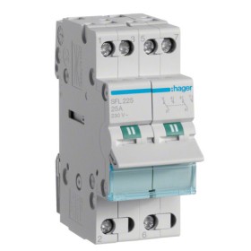 Перемикач Hager SFL225 (загальні точки знизу)