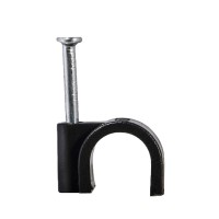 Кабельная скоба Аско-Укрем 7мм кругла черная 100шт (A0150030037)