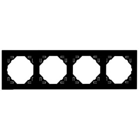 Четырехкратная рамка Logus 909 0940 TPM (черная матовая)