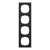 Чотиримісна рамка Schneider Electric M-Pure Ocean Plastic MEG4040-3603 чорна матова