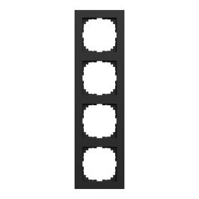 Четырехместная рамка Schneider Electric M-Pure Ocean Plastic MEG4040-3603 черная матовая