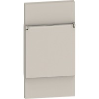 Лицьова панель з кришкою для розетки 2К+З німецького стандарту Bticino Living Now KM04P на 2 модулі (пісочна)