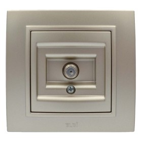 Розетка ELBI ZENA Silverline титан спутниковая SAT F-розьем с рамкой ( 500-011400-280 )