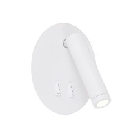 Бра, настенный светильник Zuma Line W4107-WH Circa LED 2x5.5W 3000K-4000K 500Lm IP20 белый (5905316693395)