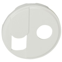 Накладка RJ-45 та TV розетки Legrand Celiane (068239) тип F (білий)