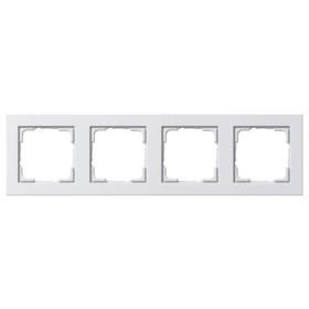 Рамка четырехместная Gira E2 белая (021429)