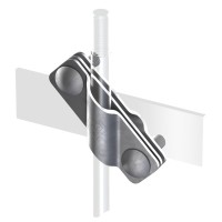 З'єднувач Leo Lightman Cant стержня d16мм зі смугою шириною до 40мм та дротом ø8-10мм StZn (205111)