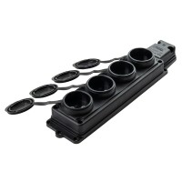 Колодка Violux каучук настінна 4-на без заземлення з кришкою IP44 ( 930720 )