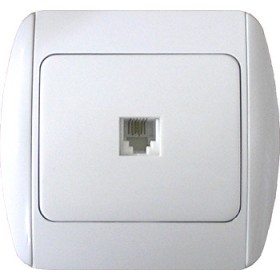 Телефонная розетка E.Next e.install.stand.814P1+f.cer одинарная (s035043c)