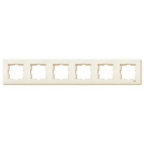 Рамка шестимісна горизонтальна VIKO Karre кремова