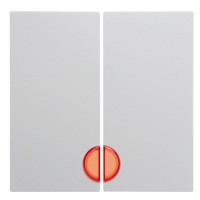 Клавіші для 2-клавішних вимикачів з червоною лінзою, полярна білизна, Berker S.1