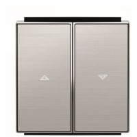 Двойная клавиша жалюзи ABB Sky 2CLA854400A1401 8544 AI (сталь)